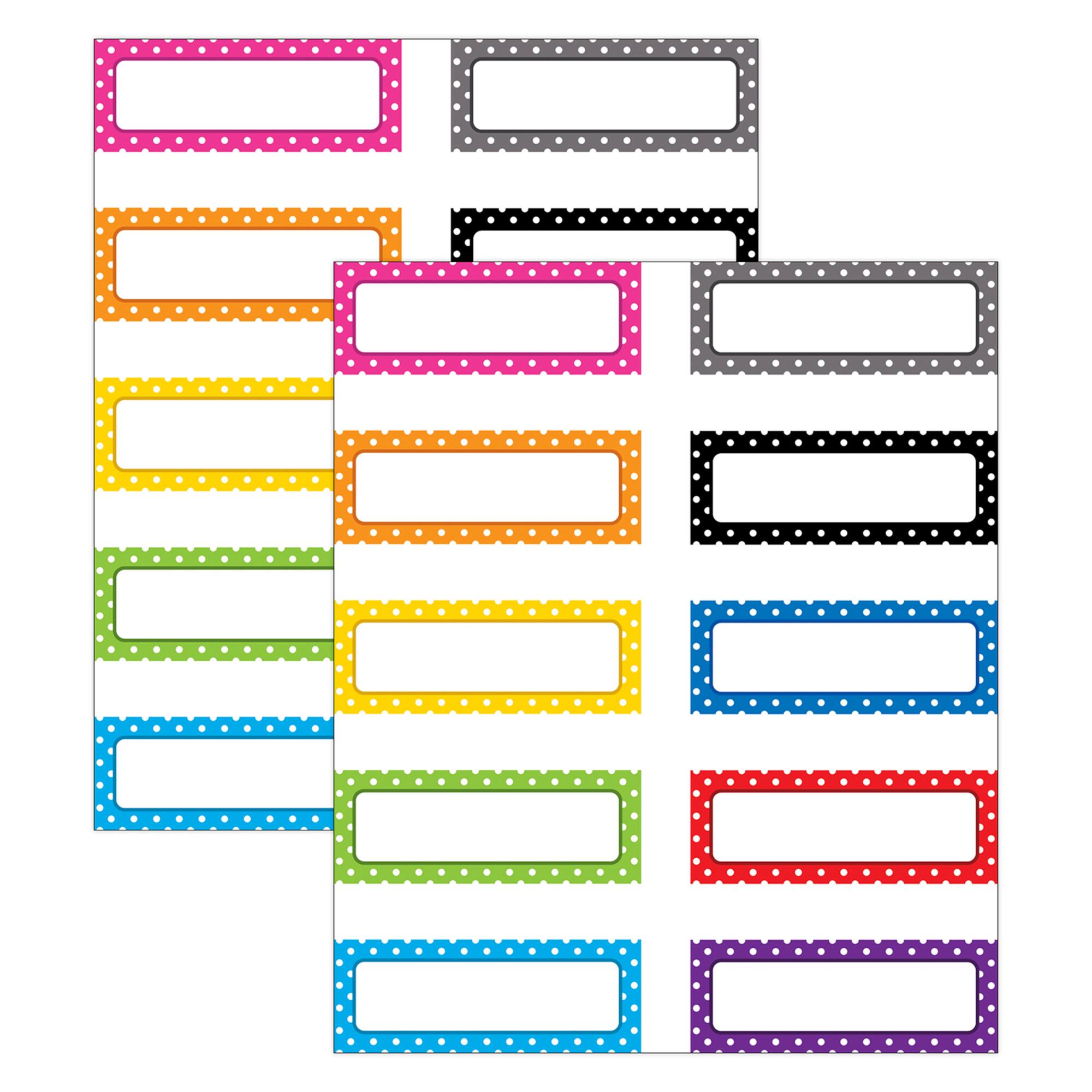Teacher Created Resources® Polka Dots Magnetic Labels, 2 Packs of 30